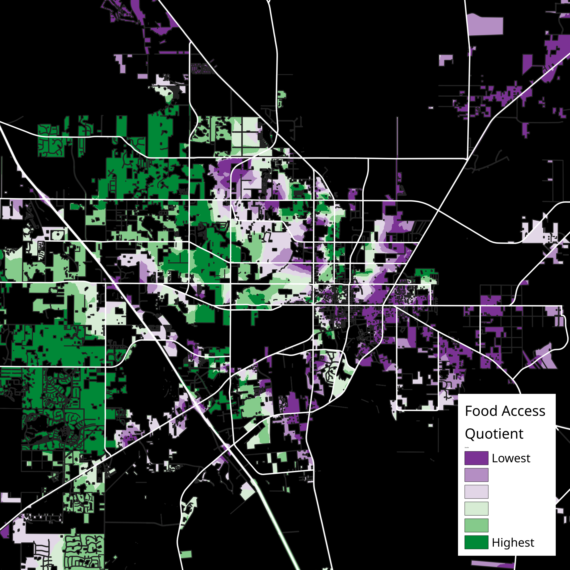 Gainesville food swamps map